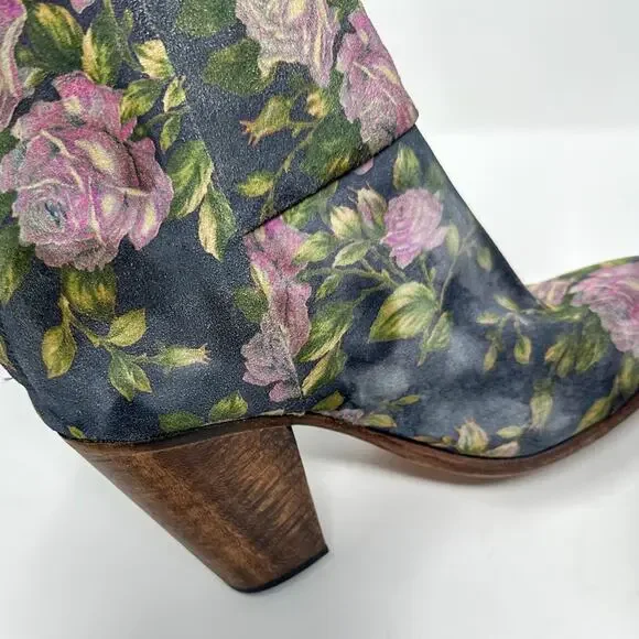 Rag & Bone Floral Newburyport Suede Ankle Boots, GUC, Size 7.5, MSRP $545 - Picture 7 of 12
